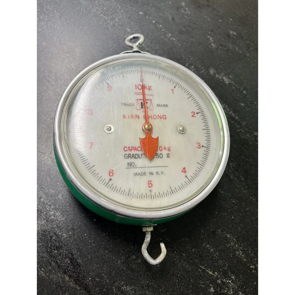 Hanging Dial 10kg Spring Weighing Scale ‎ Green Made In Philippines